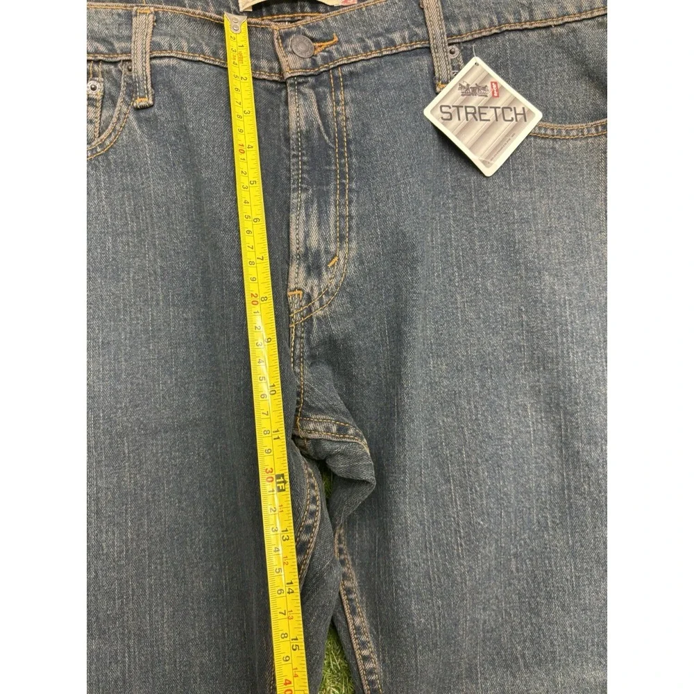 Levis 514 Jeans Mens 36x30 Blue Stretch Denim Regular Fit Dark Wash Straight Leg